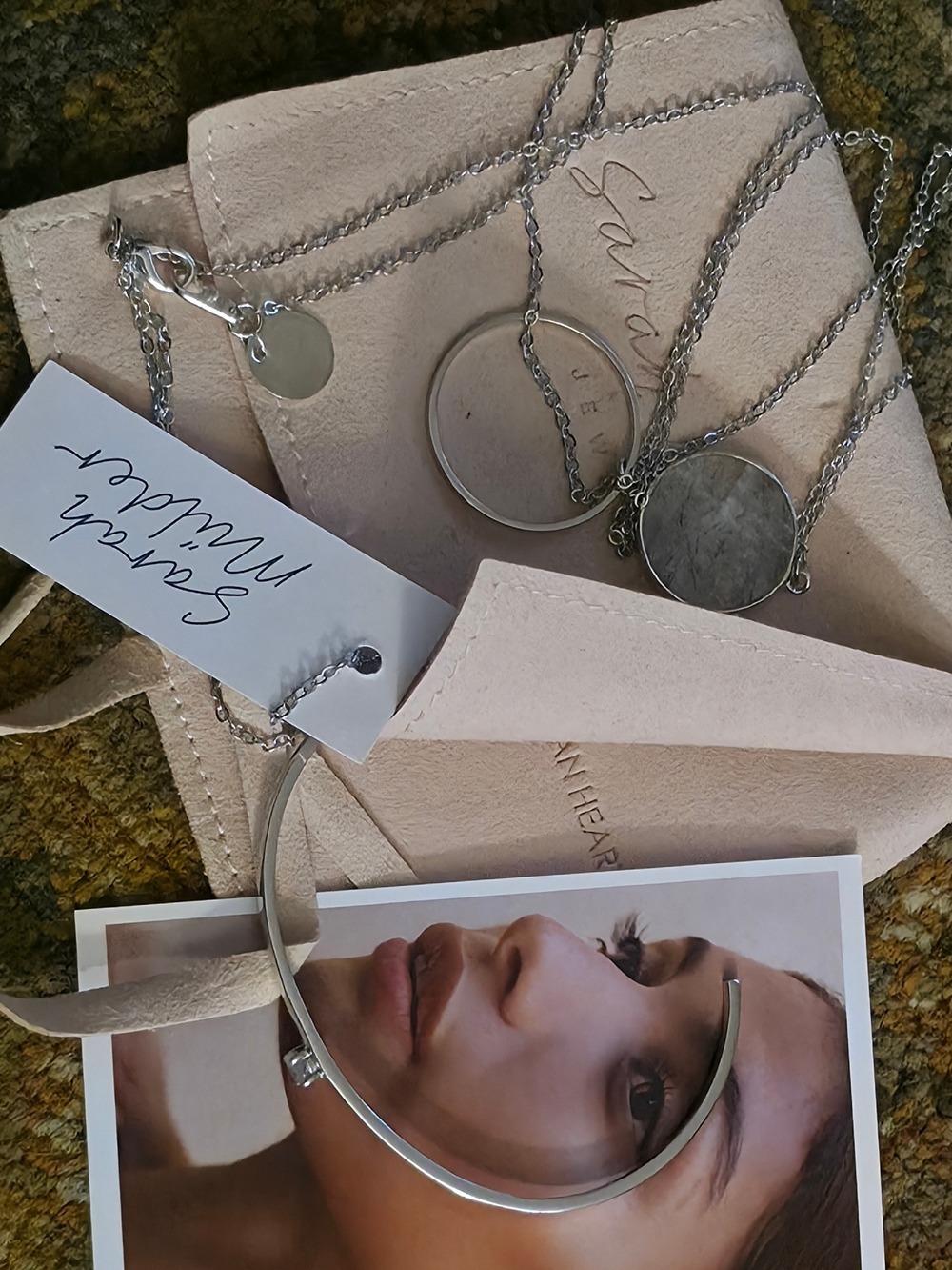 4/$97 Deal! Jewelry Set Silver Minimalist Cuff & Pendant Necklace Set